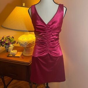 Elegant Pink Satin Dress
